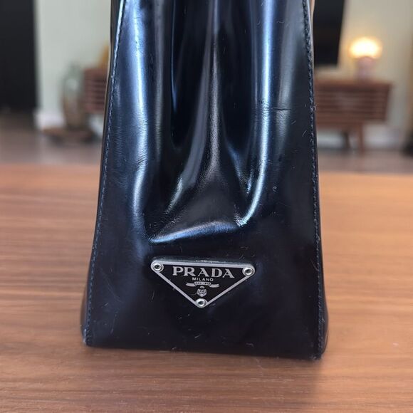 Prada Handbags - COPY - Prada Patent Leather Satchel Bag Black